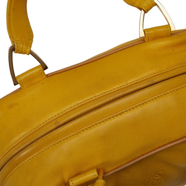 228 43776 6 LOEWE Anagram Mini Handbag Yellow Leather