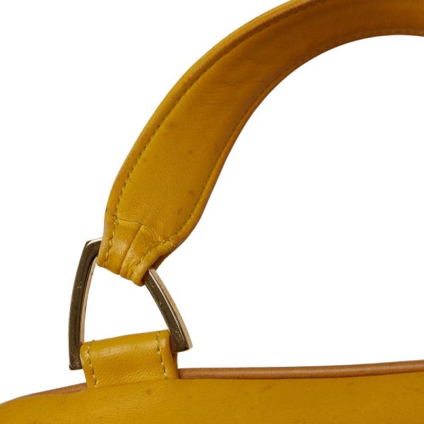 228 43776 7 LOEWE Anagram Mini Handbag Yellow Leather