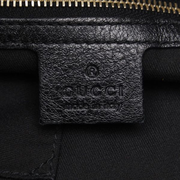 228 43781 7 Gucci GG Canvas Shoulder Bag 203504 Black Canvas Leather