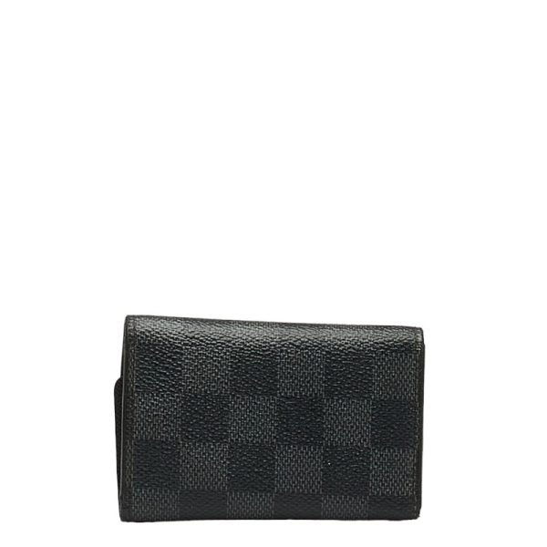 228 46647 3 Louis Vuitton Damier Graphite Multicle 6 Key Case N62662 Black