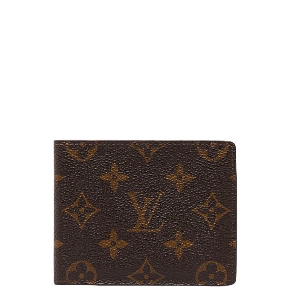 228 48019 1 Louis Vuitton Monogram Portobier 9 Cult Bifold Wallet Brown