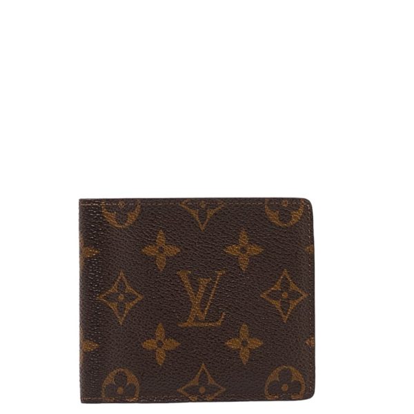 228 48019 2 Louis Vuitton Monogram Portobier 9 Cult Bifold Wallet Brown