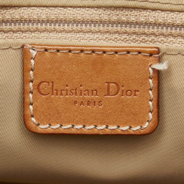 228 48050 11 Dior Trotter Handbag Beige Brown Canvas Leather