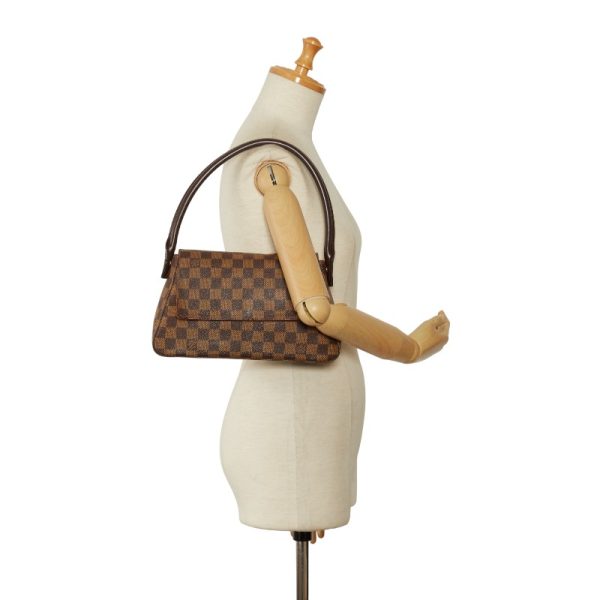 228 48178 10 Louis Vuitton Damier Mini Looping Special Order Handbag Shoulder Bag N51148 Brown PVC Leather