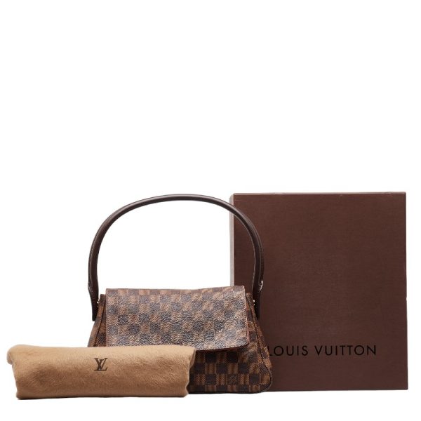 228 48178 9 Louis Vuitton Damier Mini Looping Special Order Handbag Shoulder Bag N51148 Brown PVC Leather