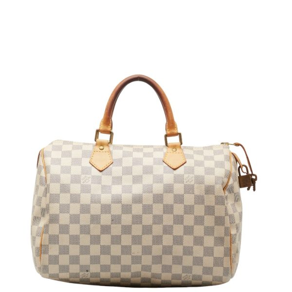 228 48731 1 Louis Vuitton Damier Azur Speedy 30 Handbag N41533 White