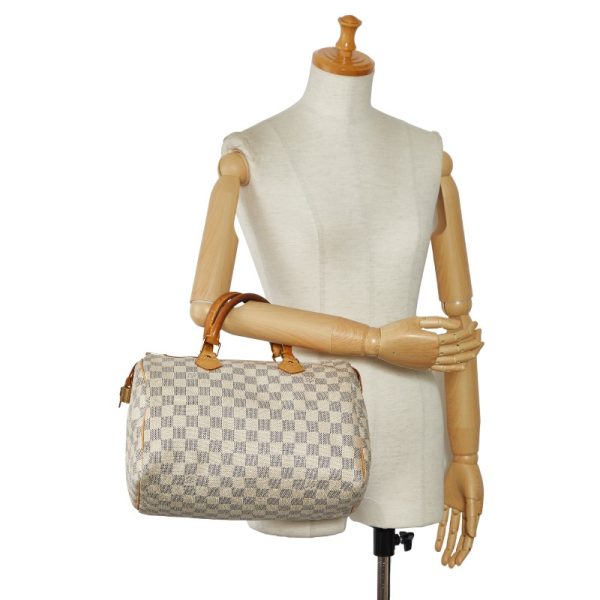 228 48731 16 Louis Vuitton Damier Azur Speedy 30 Handbag N41533 White