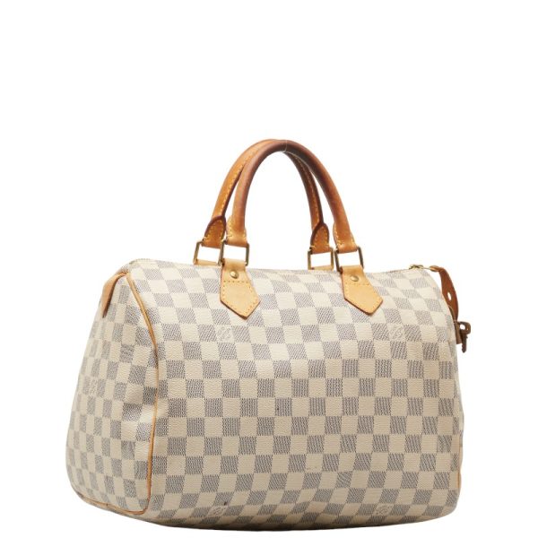 228 48731 2 Louis Vuitton Damier Azur Speedy 30 Handbag N41533 White