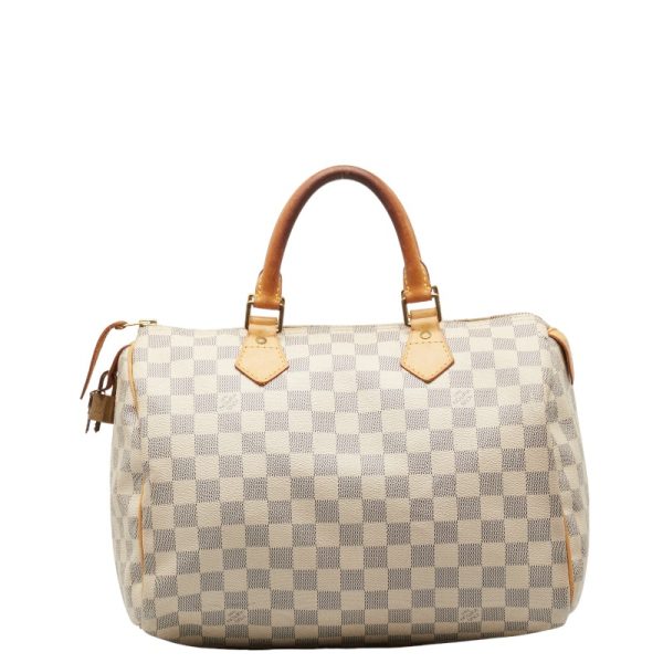 228 48731 3 Louis Vuitton Damier Azur Speedy 30 Handbag N41533 White