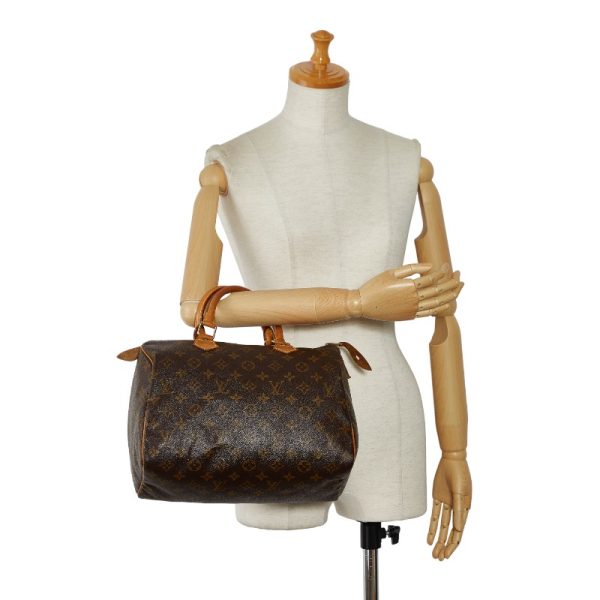 228 48734 11 Louis Vuitton Monogram Speedy 30 Handbag M41526 Brown