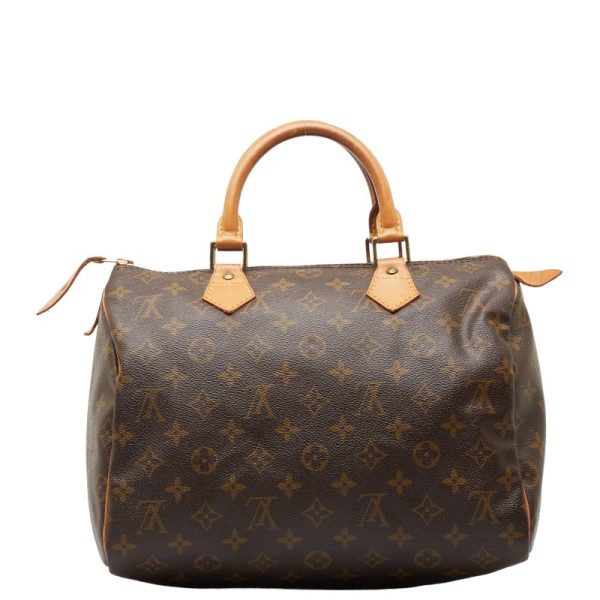 228 48734 3 Louis Vuitton Monogram Speedy 30 Handbag M41526 Brown