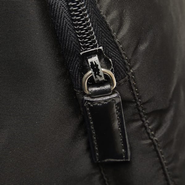 228 51901 5 PRADA Triangle Logo Plate Testu Rucksack Backpack Black Nylon Leather