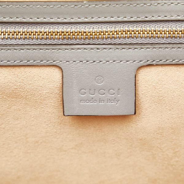 228 51911 8 Gucci Bamboo Nimfair Small Handbag Gray Leather