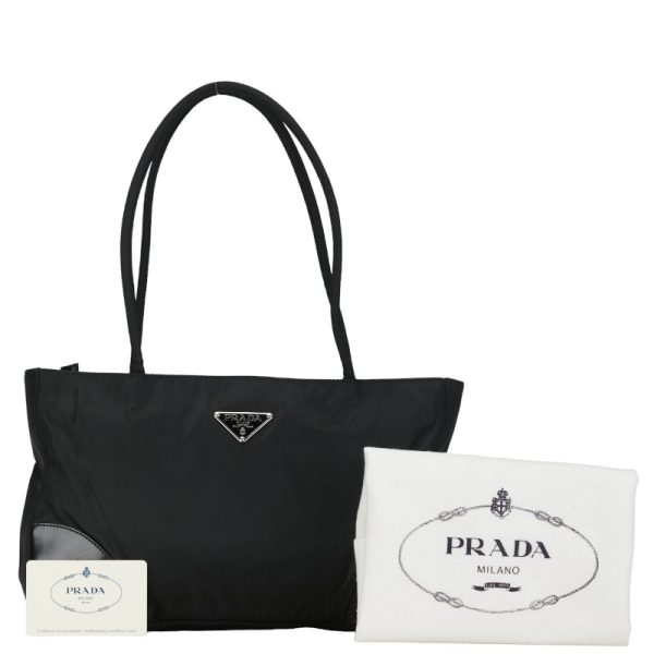 228 54297 10 Prada Tote Bag Handbag Black Nylon