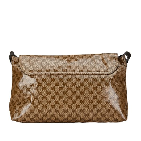 228 56970 3 Gucci GG Crystal Crossbody Shoulder Bag Beige