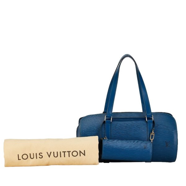 228 56980 1 Louis Vuitton Epi Soufflo Handbag M52225 Toledo Blue Leather