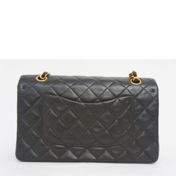 22955 2 Chanel Matelasse Lambskin Flap Chain Black