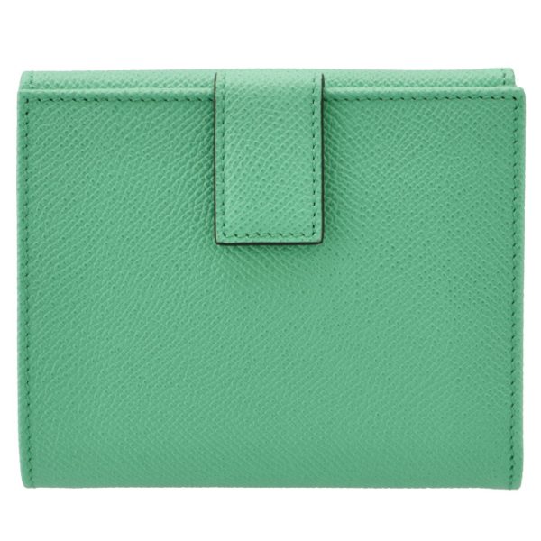 22c87700070532 2 Ferragamo Gancini Bifold Mini Wallet Pass Case Mint Green