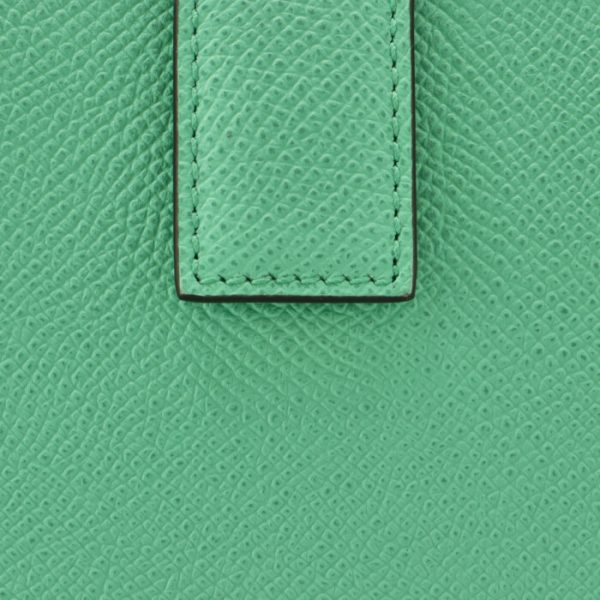 22c87700070532 3 Ferragamo Gancini Bifold Mini Wallet Pass Case Mint Green