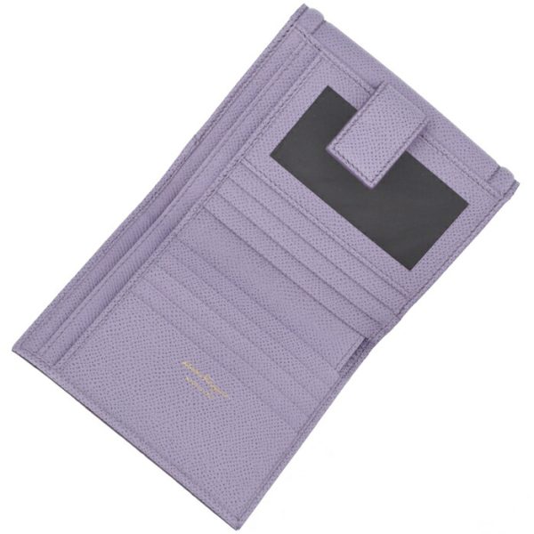 22c91100070515 4 Ferragamo Rose Ribbon Bifold Wallet Purple