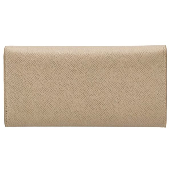 22d15000070296 2 Ferragamo Gancini Flap Wallet Macadamia Beige