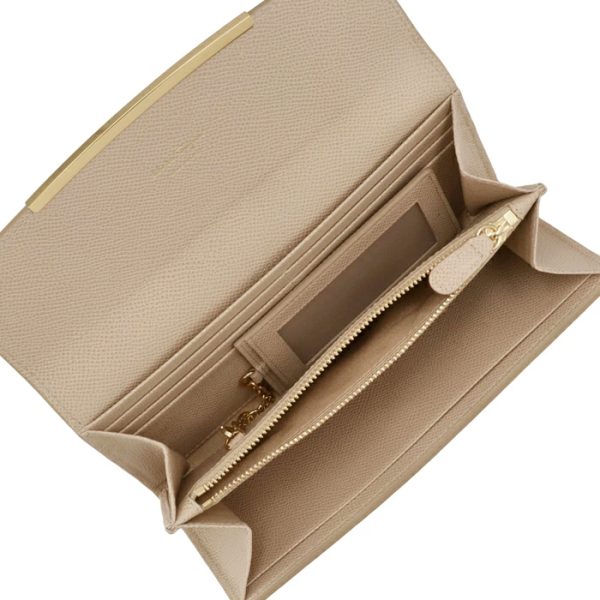 22d15000070296 5 Ferragamo Gancini Flap Wallet Macadamia Beige