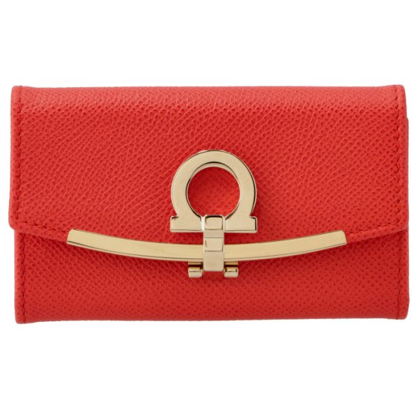 22d15100070537 1 Ferragamo Gancini Key Case Red