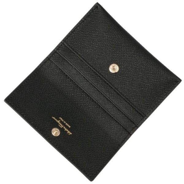 22d15500070010 4 Ferragamo Vara Ribbon Bifold Card Case Black