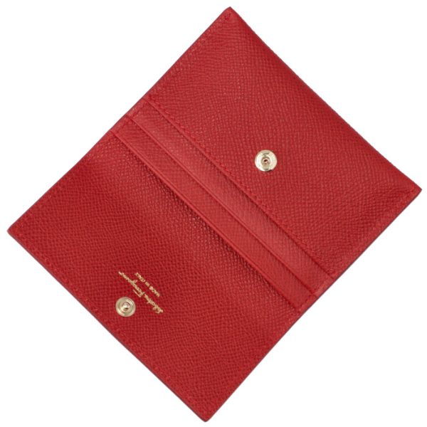 22d15500070371 4 Ferragamo Vara Ribbon Bifold Card Case Red