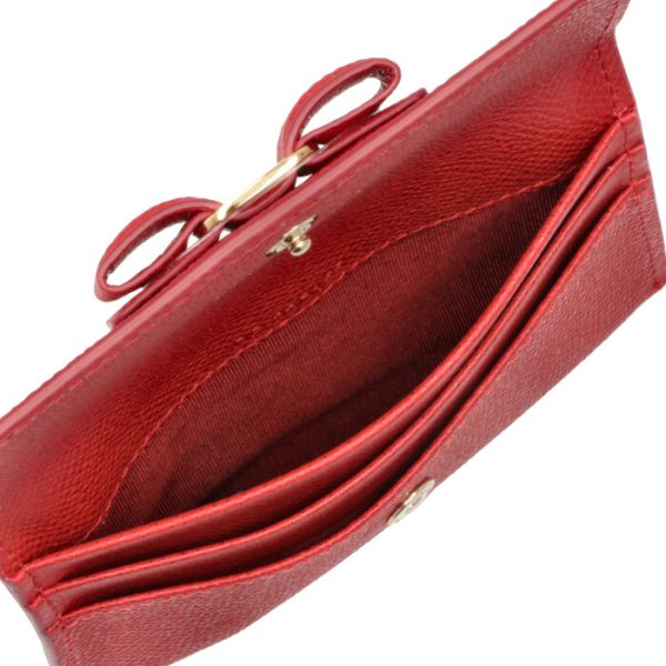 22d15500070371 5 Ferragamo Vara Ribbon Bifold Card Case Red