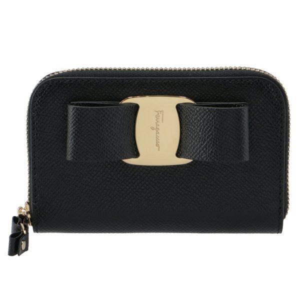 22d28800070010 1 Ferragamo Vara Coin Purse Black