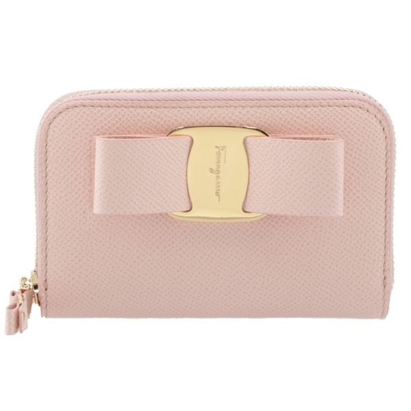 22d28800070497 1 Ferragamo Vara Coin Purse Pink