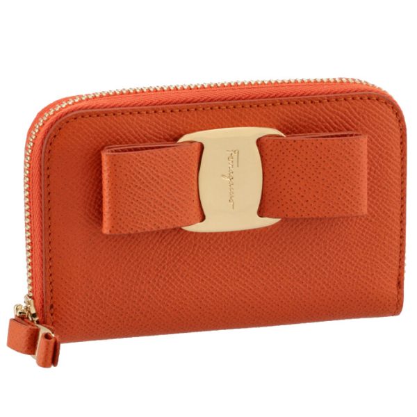 22d28800070516 Ferragamo Vara Coin Purse Orange