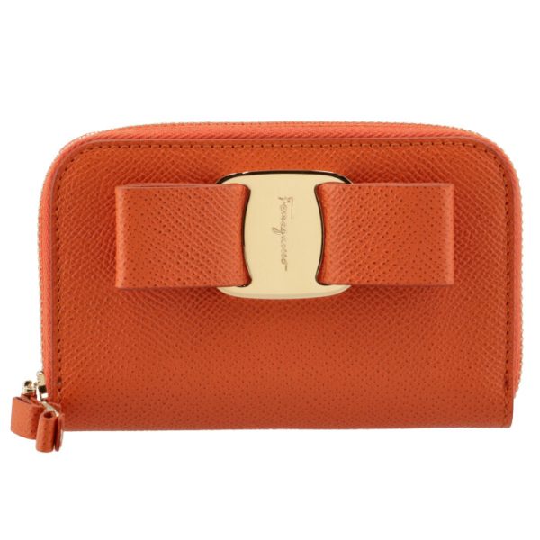 22d28800070516 1 Ferragamo Vara Coin Purse Orange