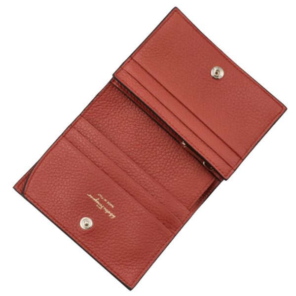 22d51400010500 4 Ferragamo Gancini Bifold Wallet Red