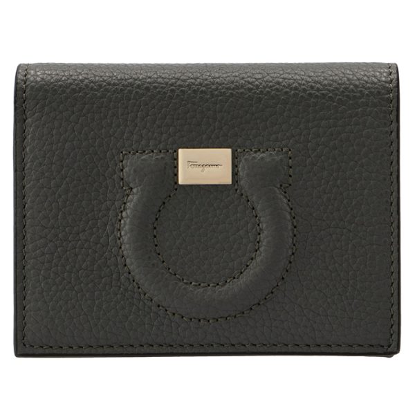 22d51400010505 1 Ferragamo Gancini Bifold Wallet Charcoal