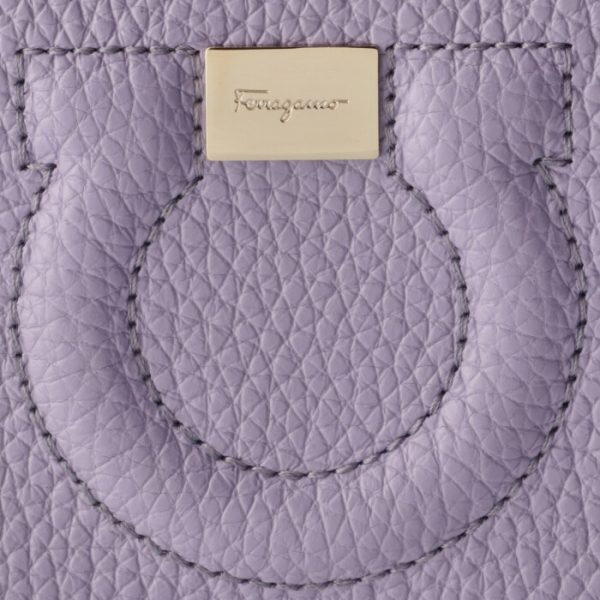 22d51400010515 3 Ferragamo Gancini Bifold Wallet Purple