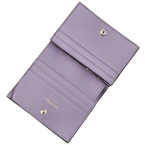 22d51400010515 4 Ferragamo Gancini Bifold Wallet Purple