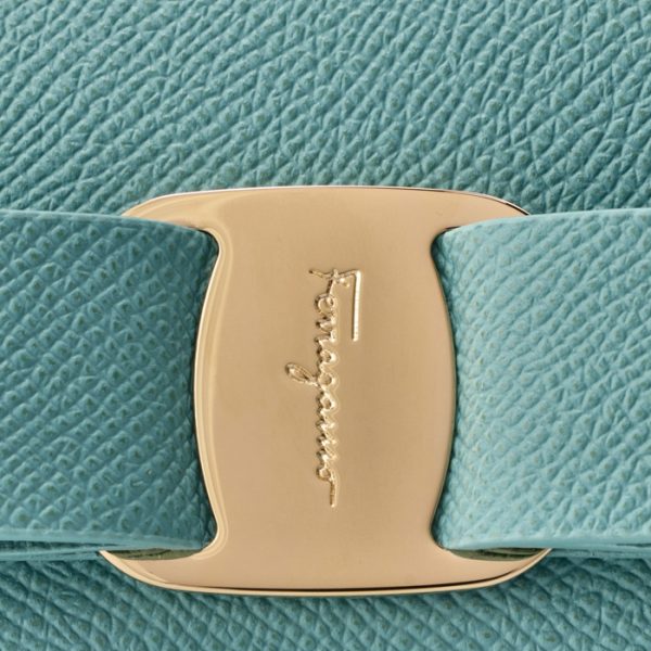 22d51500010444 3 Ferragamo New Vara Ribbon Bifold Mini Wallet Blue