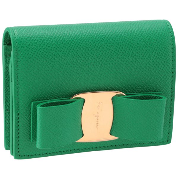 22d51500010567 Ferragamo New Vara Ribbon Bifold Mini Wallet