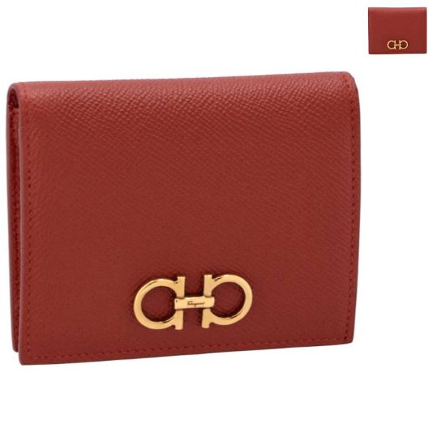 22d7800007 Ferragamo Gancini Saffiano Bifold Mini Wallet