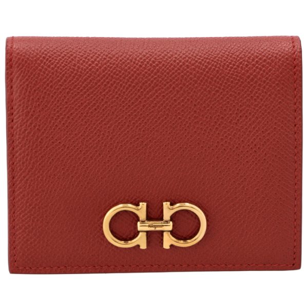 22d7800007 1 Ferragamo Gancini Saffiano Bifold Mini Wallet