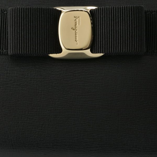 22e00900550010 3 Ferragamo New Vara Ribbon Bifold Mini Wallet Black