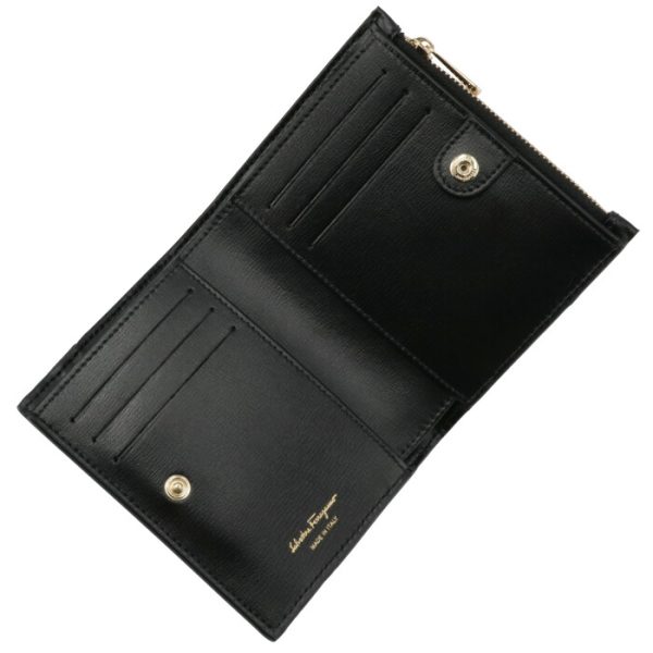 22e00900550010 4 Ferragamo New Vara Ribbon Bifold Mini Wallet Black