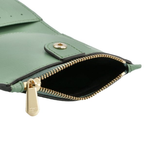 22e00900550503 6 Ferragamo New Vara Ribbon Bifold Mini Wallet Green