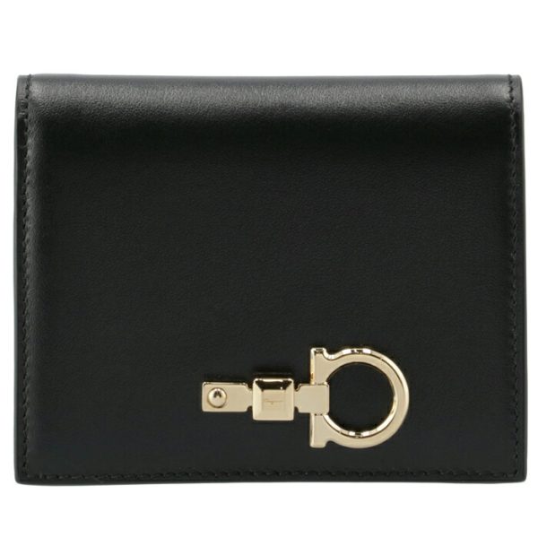 22e03200010010 1 Ferragamo Studio Bifold Mini Wallet Black