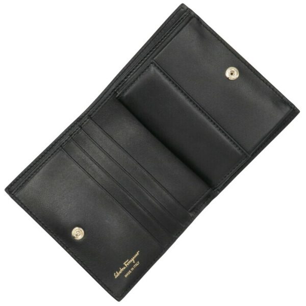 22e03200010010 4 Ferragamo Studio Bifold Mini Wallet Black