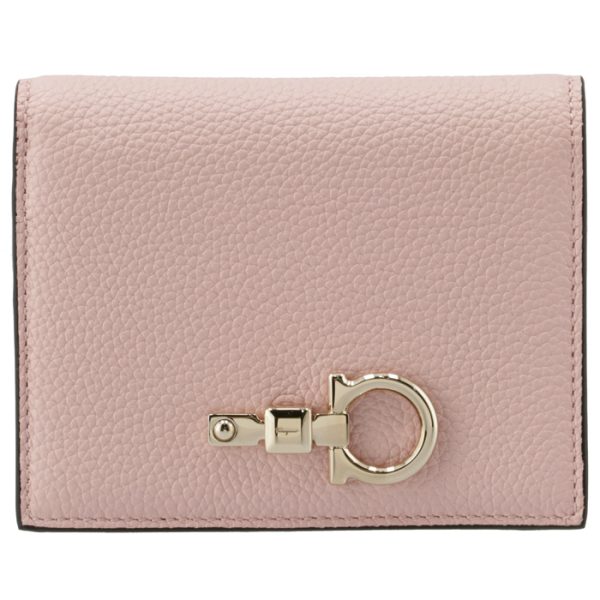 22e03200010497 1 Ferragamo Studio Bifold Mini Wallet Pink