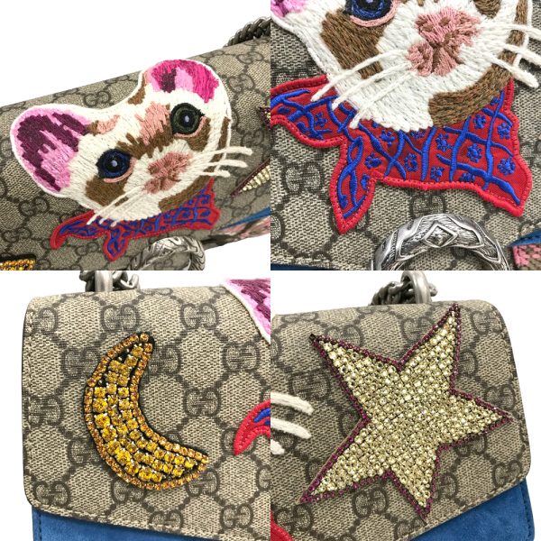 23 1620 8 Gucci Duonysus Cat Chain Shoulder Bag