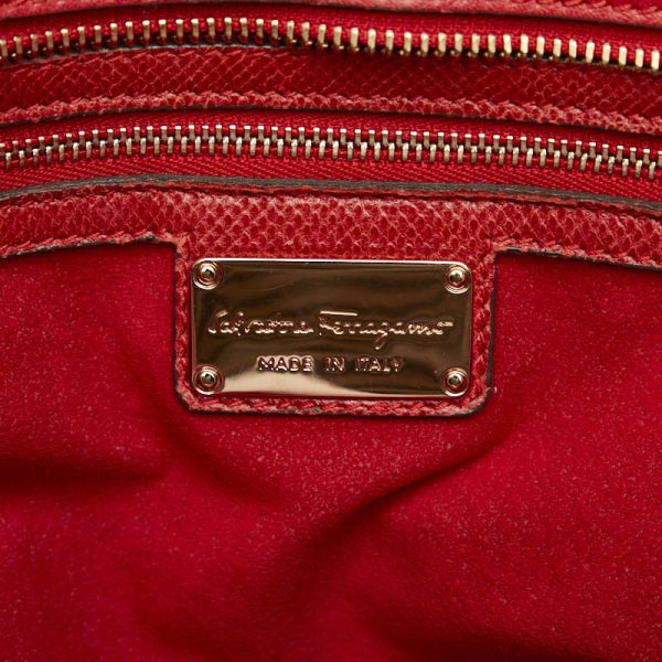 230 41181 11 Salvatore Ferragamo Gancini Sofia Shoulder Bag Red